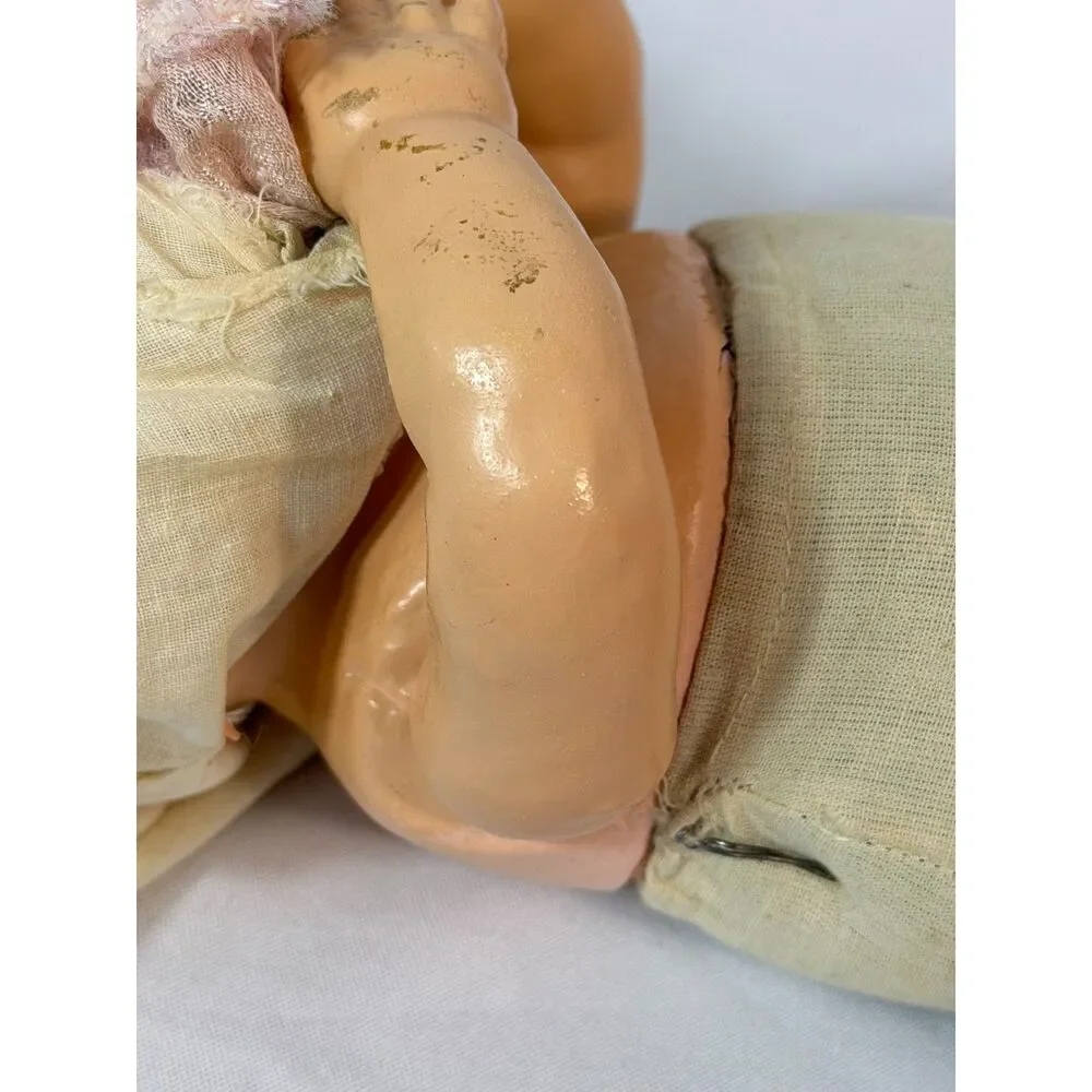 Antique Composition Bubbles Cloth Body Original Sleep Eyes 14